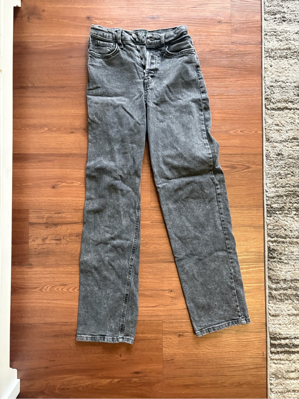wild fable Women's Washed Gray Straight-Leg Jeans